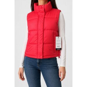 FLX Red Puffer Vest Size M Kids's Lightweight Quilted Zip Warm Jacket